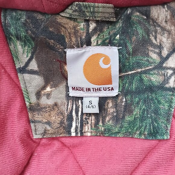 Carhartt Women's Camo Pink Lined Winter Coat Size Small - Picture 5 of 6